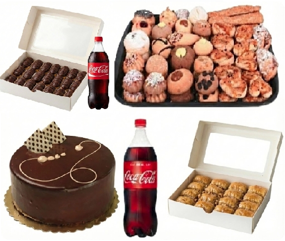 4-6 Kişilik Çikolatalı Yaş Pasta + Kuru Pasta + Cevizli Baklava Menüsü pasta