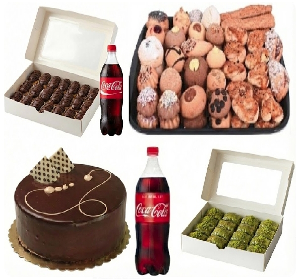 4-6 Kişilik Çikolatalı Yaş Pasta + Kuru Pasta + Fıstıklı Baklava Menüsü pasta