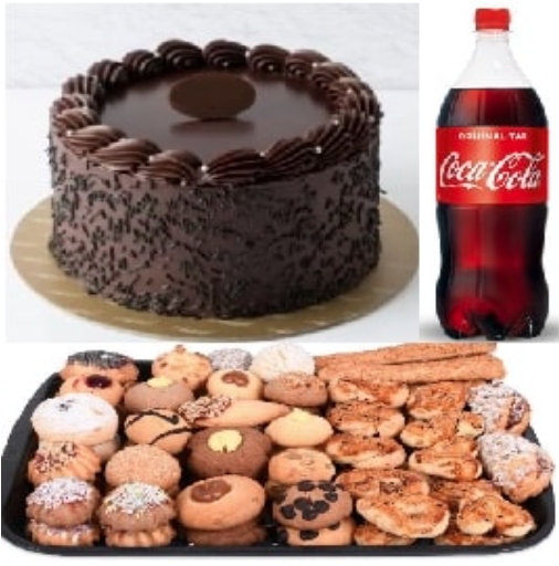 Avantajlı Fırsat Menüsü - 6-9 Kişilik Çikolatalı Yaş Pasta + Kuru Pasta pasta