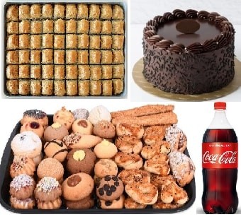 Geleneksel Tatlar Paketi: Cevizli Baklava Kuru Pasta ve Çikolatalı Pasta pasta